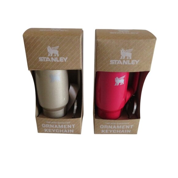 Stanley x e.l.f Ornament Keychain - Set of GOLD & RED, New in Box - Picture 4 of 9